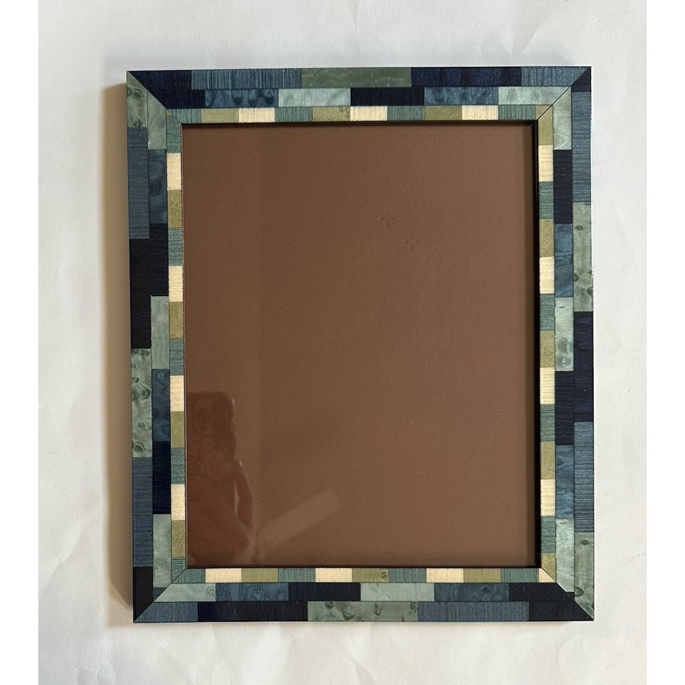 Natalini Handmade Italian‎ Marquetry Picture Frame 8"x10" Brown Sueded Back
